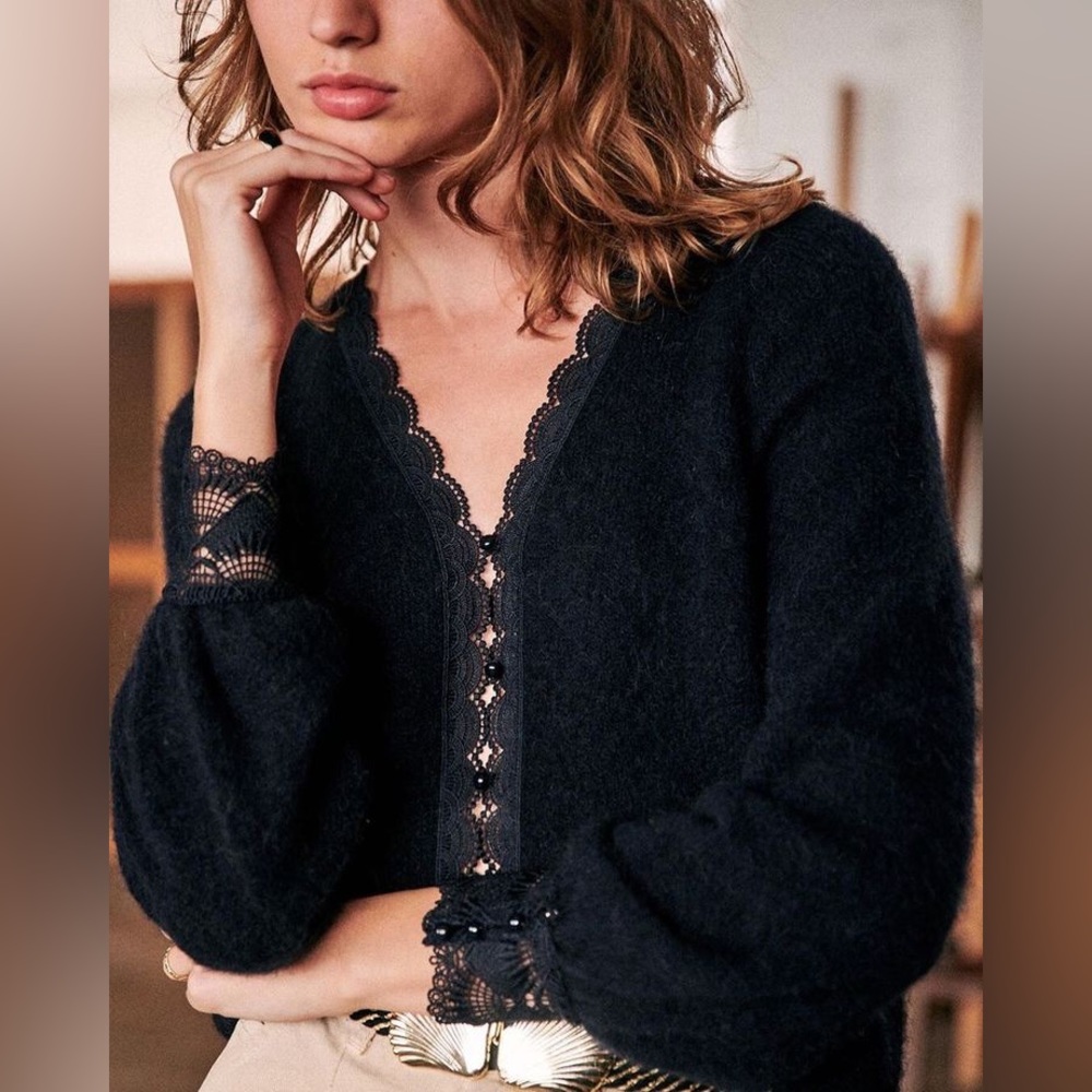 Sézane Heloise Sweater Cardigan Sz XS
